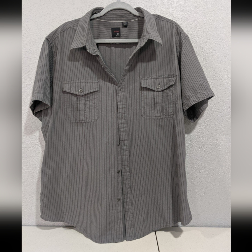 Mens Fashion Shirt Businesscasual Office Grey Preppy Academia